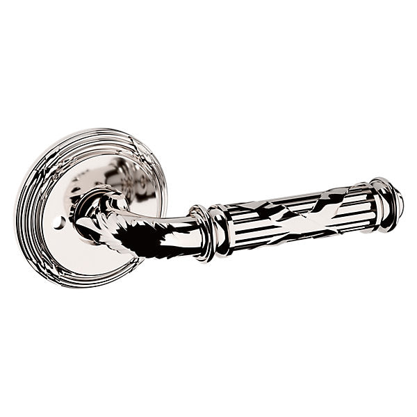 Baldwin Hardware Manija 5122 con Roseta 5022 — Níquel pulido Lifetime — Privacidad