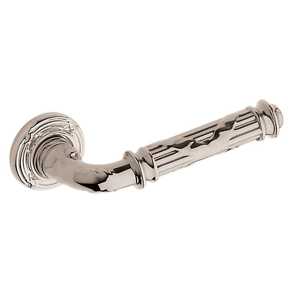 Baldwin Hardware Manija 5122 con Roseta 5022 — Níquel pulido Lifetime — Dummy completo