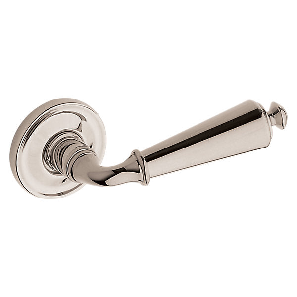Baldwin Hardware Manija 5125 con Roseta 5048 — Níquel pulido Lifetime — Dummy completo