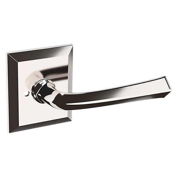 Baldwin Hardware Manija 5141 con Roseta R033 — Níquel pulido Lifetime — Privacidad
