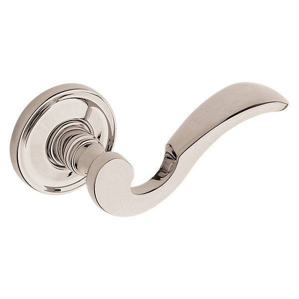 Baldwin Hardware Manija 5152 con Roseta 5017 — Níquel pulido Lifetime — Dummy completo