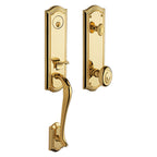 Baldwin Hardware Juego de Entrada 85327 Bethpage Doble Cilindro — Latón sin laca