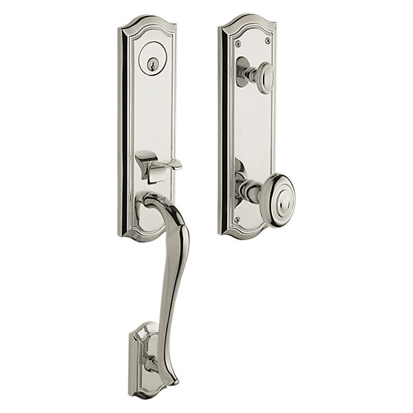 Baldwin Hardware Juego de Entrada 85327 Bethpage Doble Cilindro — Níquel pulido Lifetime