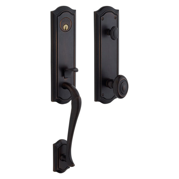 Baldwin Hardware Juego de Entrada 85327 Bethpage Doble Cilindro — Bronce aceitado