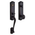 Baldwin Hardware Juego de Entrada 85327 Bethpage Doble Cilindro — Bronce aceitado