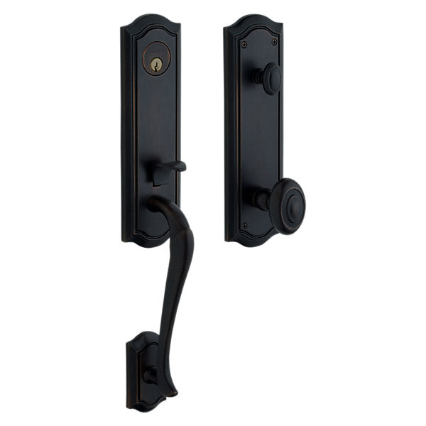 Baldwin Hardware Juego de Entrada 85327 Bethpage Doble Cilindro — Negro satinado