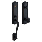 Baldwin Hardware Juego de Entrada 85327 Bethpage Doble Cilindro — Negro satinado