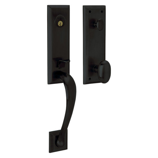 Baldwin Hardware Juego de Entrada 6403 Cody — Negro satinado