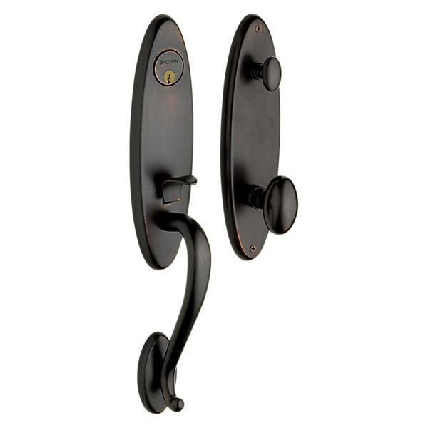 Baldwin Hardware Juego de Entrada 85360 Blakely — Bronce aceitado
