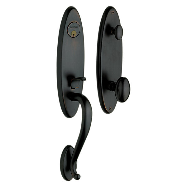 Baldwin Hardware Juego de Entrada 85360 Blakely — Negro satinado