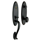 Baldwin Hardware Juego de Entrada 85360 Blakely — Negro satinado
