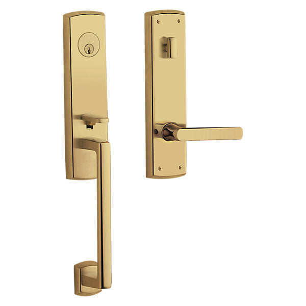 Baldwin Hardware Juego de Entrada 85386 Soho Doble Cilindro — Latón pulido Lifetime (PVD)
