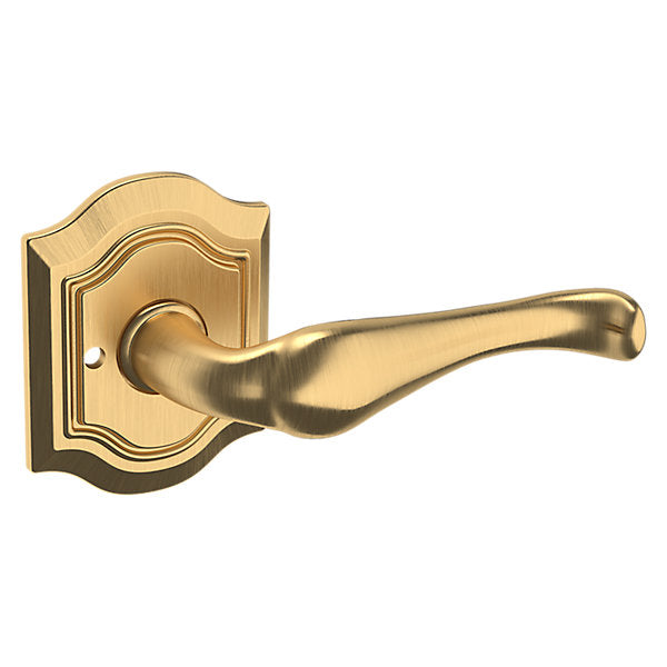 Baldwin Hardware Manija 5447V con Roseta R027 — Latón satinado Lifetime — Privacidad