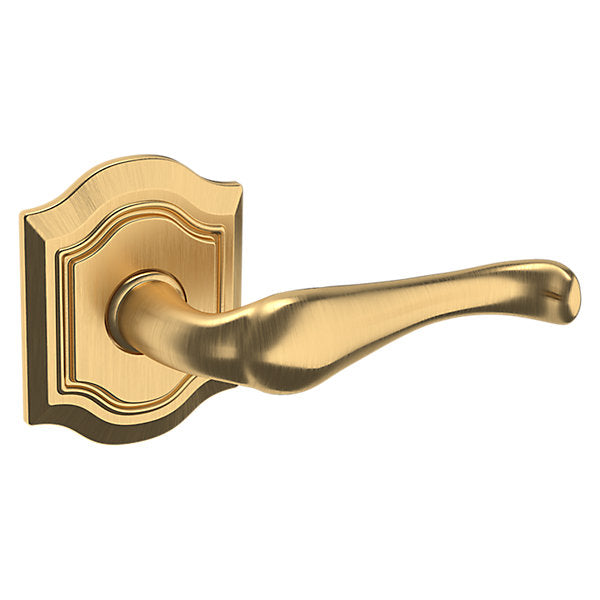 Baldwin Hardware Manija 5447V con Roseta R027 — Latón satinado Lifetime — Dummy completo