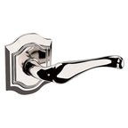 Baldwin Hardware Manija 5447V con Roseta R027 — Níquel pulido Lifetime — Dummy completo