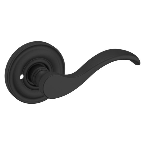 Baldwin Hardware Manija 5455V con Roseta 5048 — Negro satinado — Privacidad