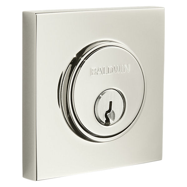 Baldwin Hardware Cerrojo 8220 Contemporary Square — Níquel pulido Lifetime