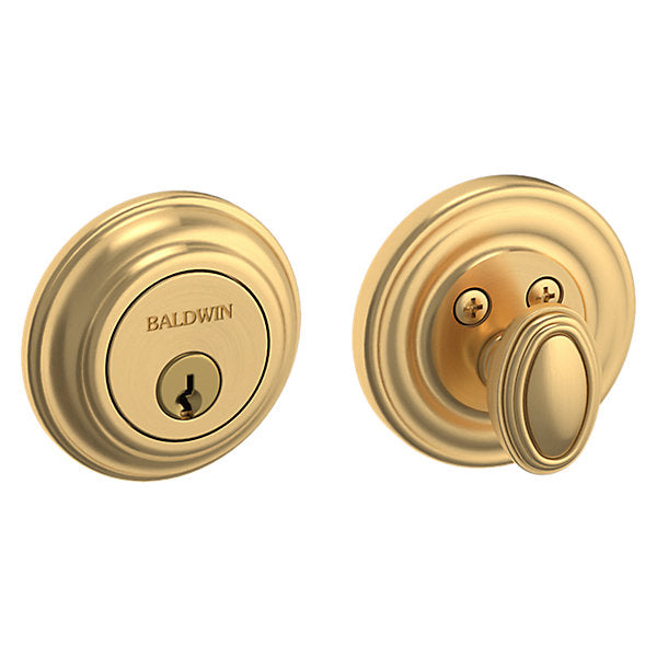 Baldwin Hardware Cerrojo 8231 Patio Function — Latón satinado Lifetime