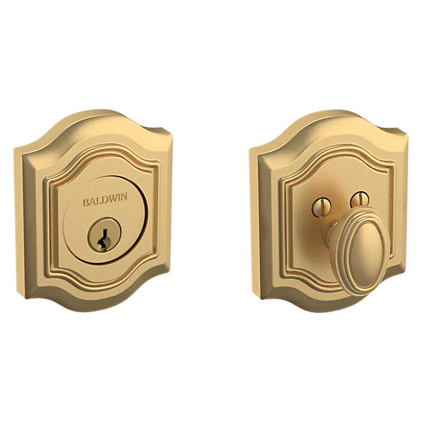 Baldwin Hardware Cerrojo 8237 Bethpage Ajustable Deadbo — Latón vintage