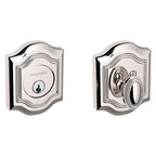 Baldwin Hardware Cerrojo 8237 Bethpage Ajustable Deadbo — Níquel pulido Lifetime