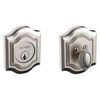 Baldwin Hardware Cerrojo 8237 Bethpage Ajustable Deadbo — Níquel satinado Lifetime
