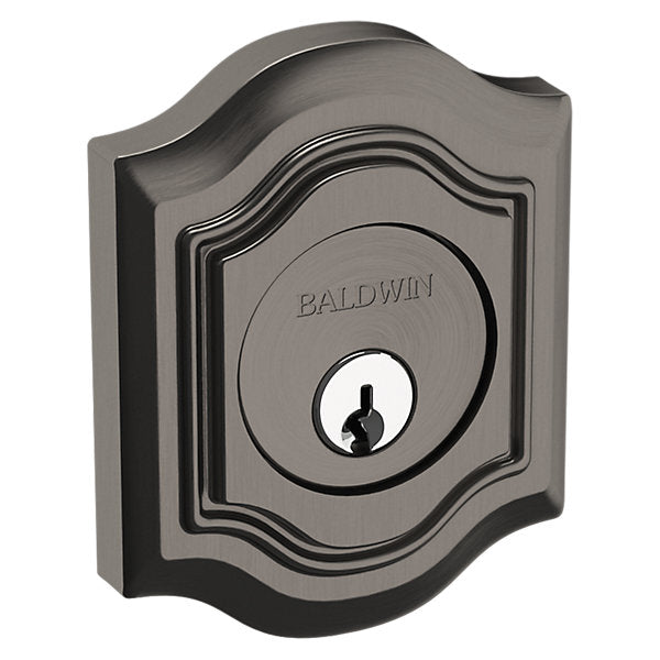 Baldwin Hardware Cerrojo 8237 Bethpage Ajustable Deadbo — Níquel grafito Lifetime