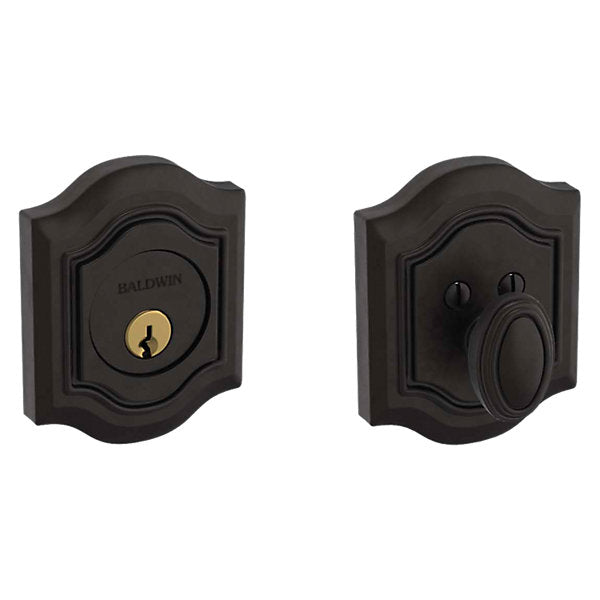 Baldwin Hardware Cerrojo 8237 Bethpage Ajustable Deadbo — Bronce aceitado