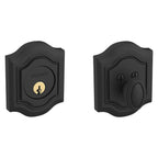 Baldwin Hardware Cerrojo 8237 Bethpage Ajustable Deadbo — Negro satinado