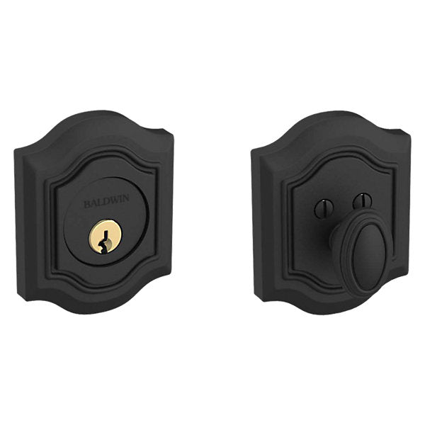 Baldwin Hardware Cerrojo 8237 Bethpage Ajustable Deadbo — Negro satinado