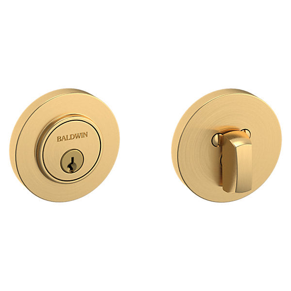 Baldwin Hardware Cerrojo 8244 Contempo 2 Ajustable — Latón satinado Lifetime