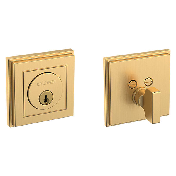 Baldwin Hardware Cerrojo 8260 Hollywood Hills — Latón satinado Lifetime