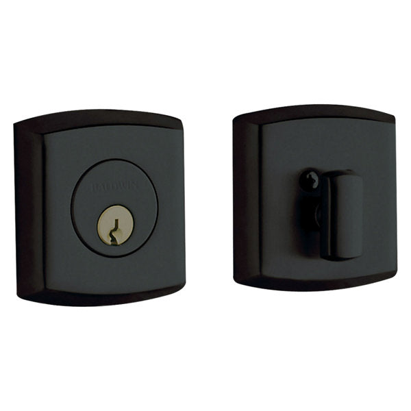 Baldwin Hardware Cerrojo 8285 Soho Ajustable — Negro satinado
