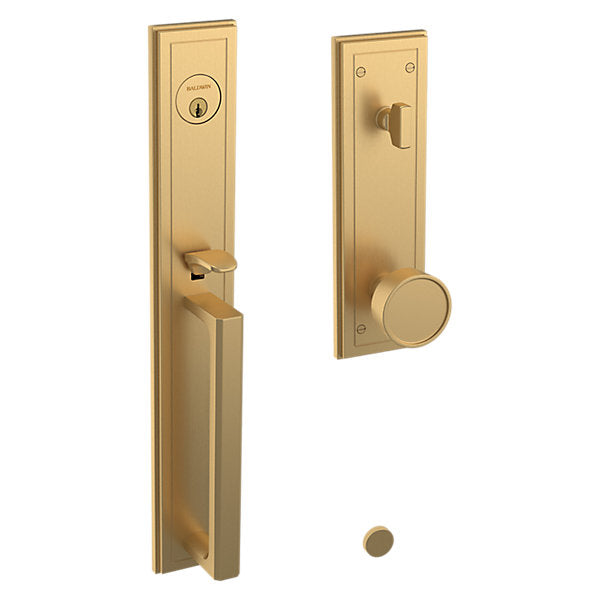 Baldwin Hardware Juego de Entrada 85310 Hollywood Hills Doble Cilindro — Latón vintage