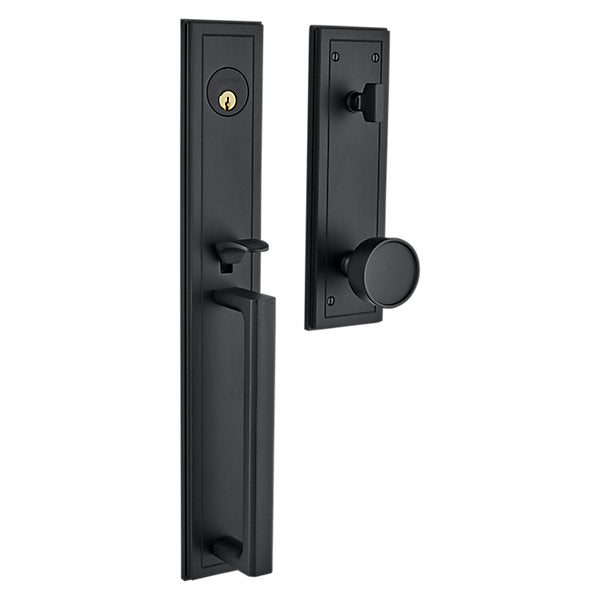 Baldwin Hardware Juego de Entrada 85310 Hollywood Hills Doble Cilindro — Negro satinado