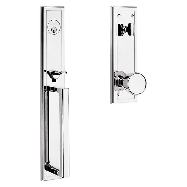 Baldwin Hardware Juego de Entrada 85310 Hollywood Hills Doble Cilindro — Cromo pulido