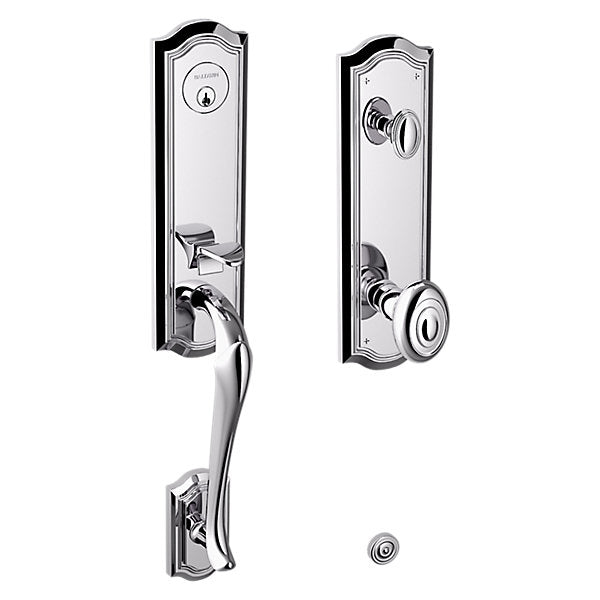 Baldwin Hardware Juego de Entrada 85327 Bethpage Doble Cilindro — Cromo pulido