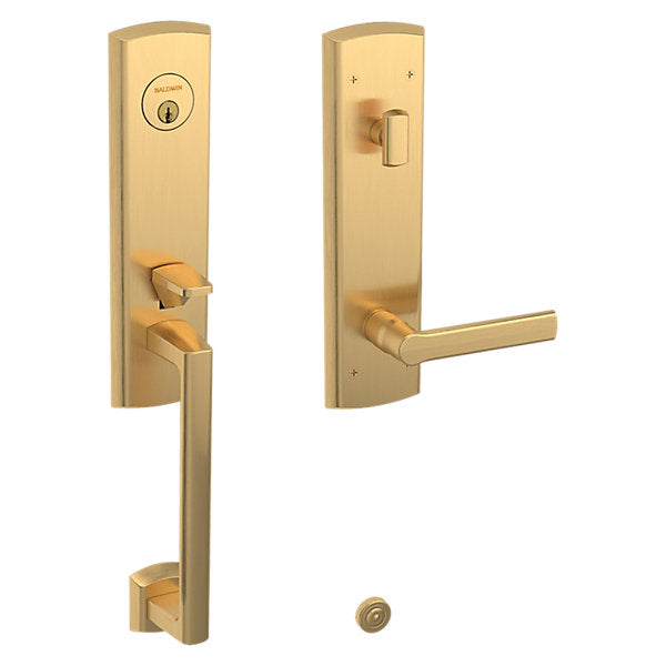 Baldwin Hardware Juego de Entrada 85386 Soho Doble Cilindro — Latón satinado Lifetime