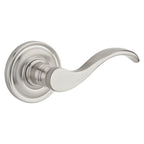 Baldwin Hardware Reserve Manija Curve — Níquel satinado — Traditional Round — Dummy completo