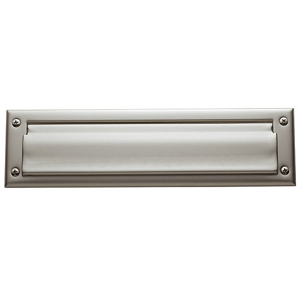 Baldwin Hardware Placa de Buzón 0012 — Níquel satinado Lifetime
