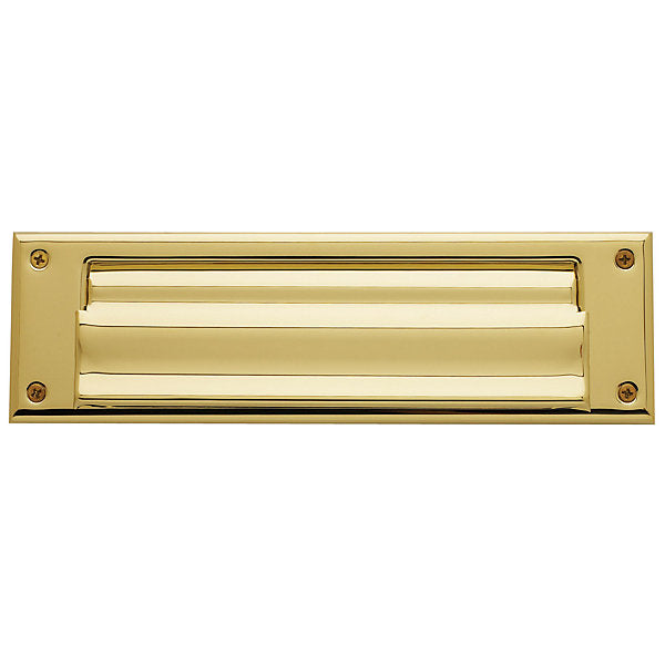 Baldwin Hardware Placa de Buzón 0017 — Latón pulido Lifetime (PVD)