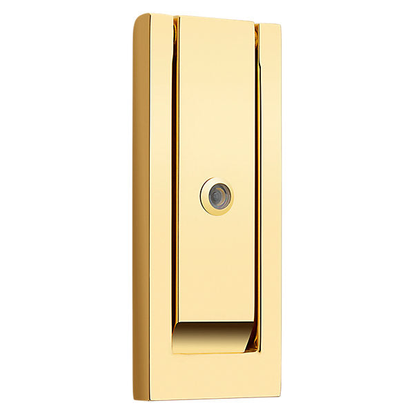 Baldwin Hardware Modern Aldaba de Puerta con Mirilla 0185 — Latón pulido Lifetime (PVD)