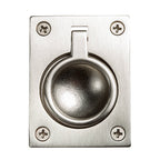 Baldwin Hardware Jaladera de Anillo Empotrada 0394 — Níquel satinado Lifetime