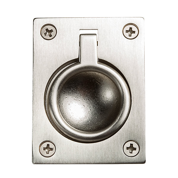 Baldwin Hardware Jaladera de Anillo Empotrada 0394 — Níquel satinado Lifetime