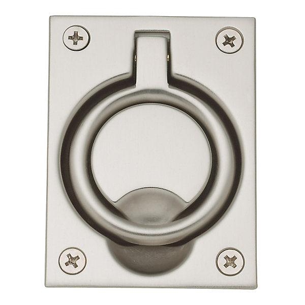 Baldwin Hardware Jaladera de Anillo Empotrada 0395 — Níquel satinado Lifetime