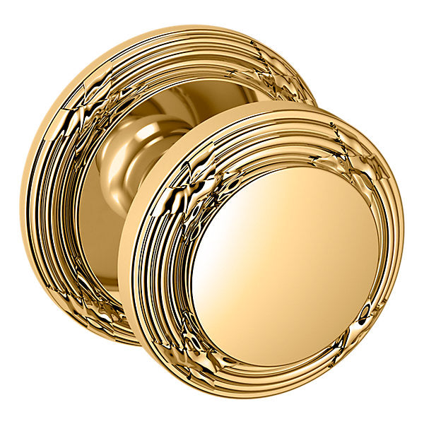 Baldwin Hardware Perilla 5013 con Roseta 5021 — Latón pulido Lifetime (PVD) — Dummy completo