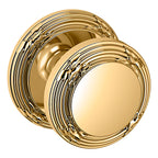 Baldwin Hardware Perilla 5013 con Roseta 5021 — Latón pulido Lifetime (PVD) — Dummy completo