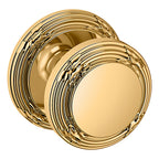 Baldwin Hardware Perilla 5013 con Roseta 5021 — Latón pulido Lifetime (PVD) — Paso