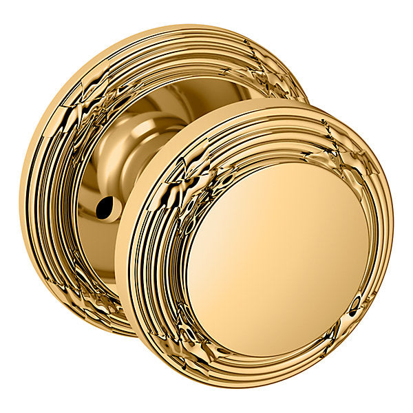 Baldwin Hardware Perilla 5013 con Roseta 5021 — Latón pulido Lifetime (PVD) — Privacidad