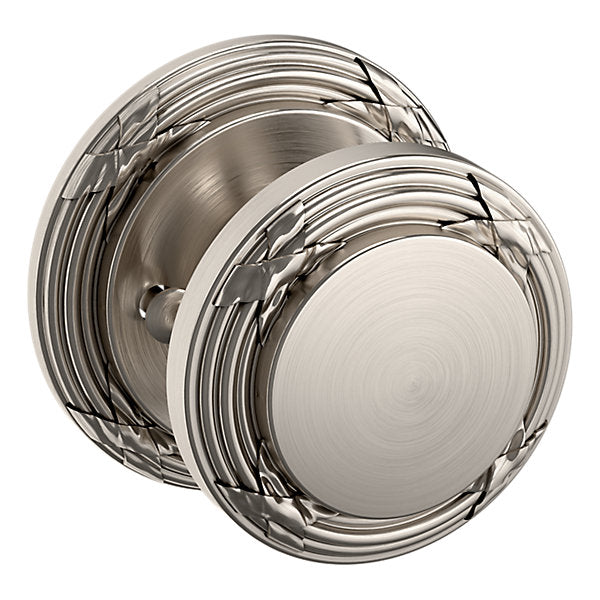 Baldwin Hardware Perilla 5013 con Roseta 5021 — Níquel satinado Lifetime — Privacidad