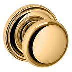 Baldwin Hardware Perilla 5015 Classic con Roseta 5048 — Latón pulido Lifetime (PVD) — Paso